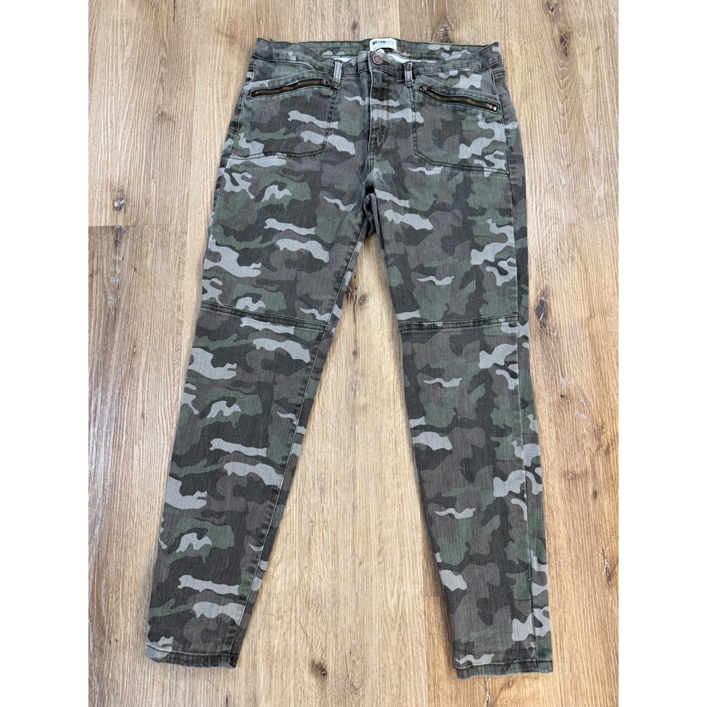 William Rast Jane Skinny Cargo Pants Womens 32 Green Camouflage Moto Utility